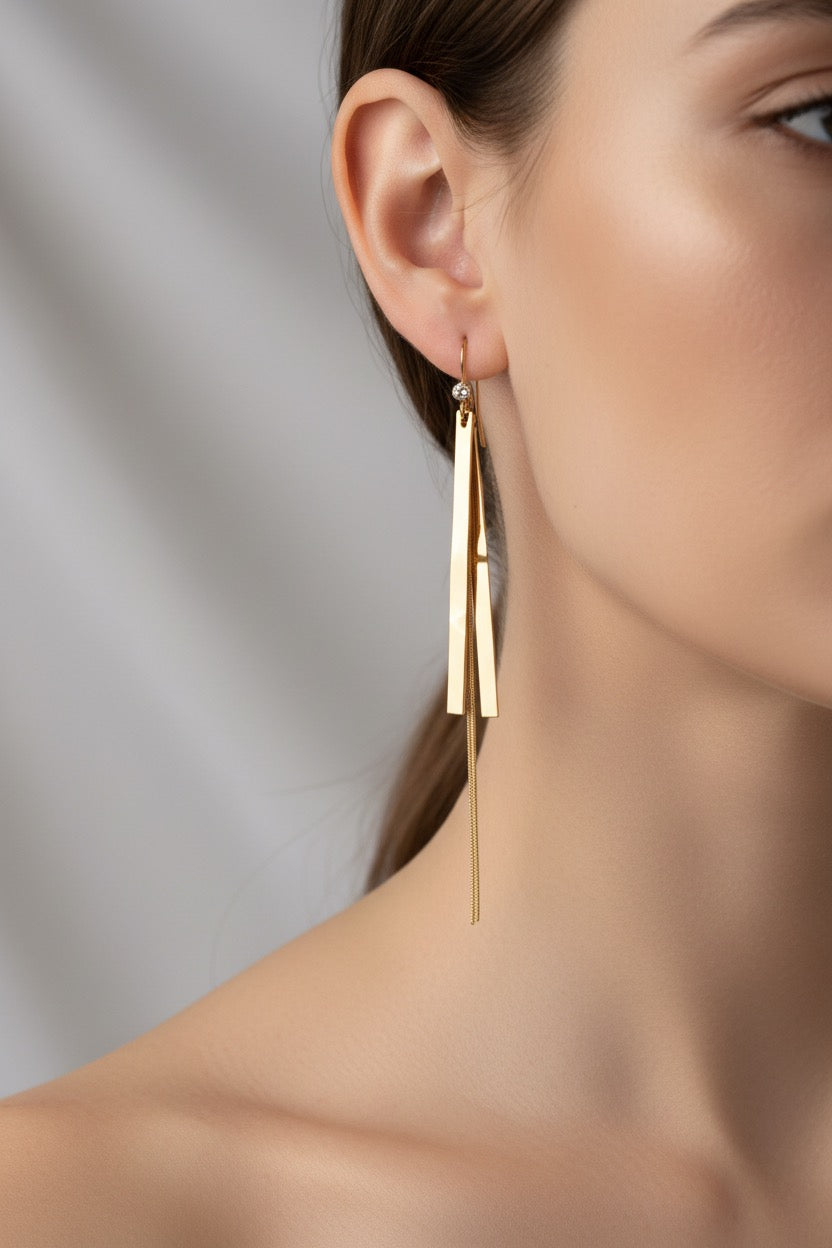Golden Waterfall Earrings