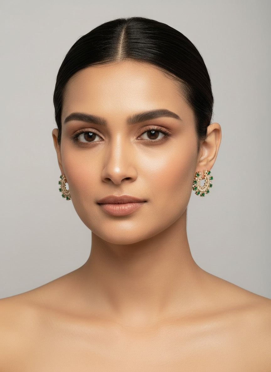 Celestial Half Moon Earring