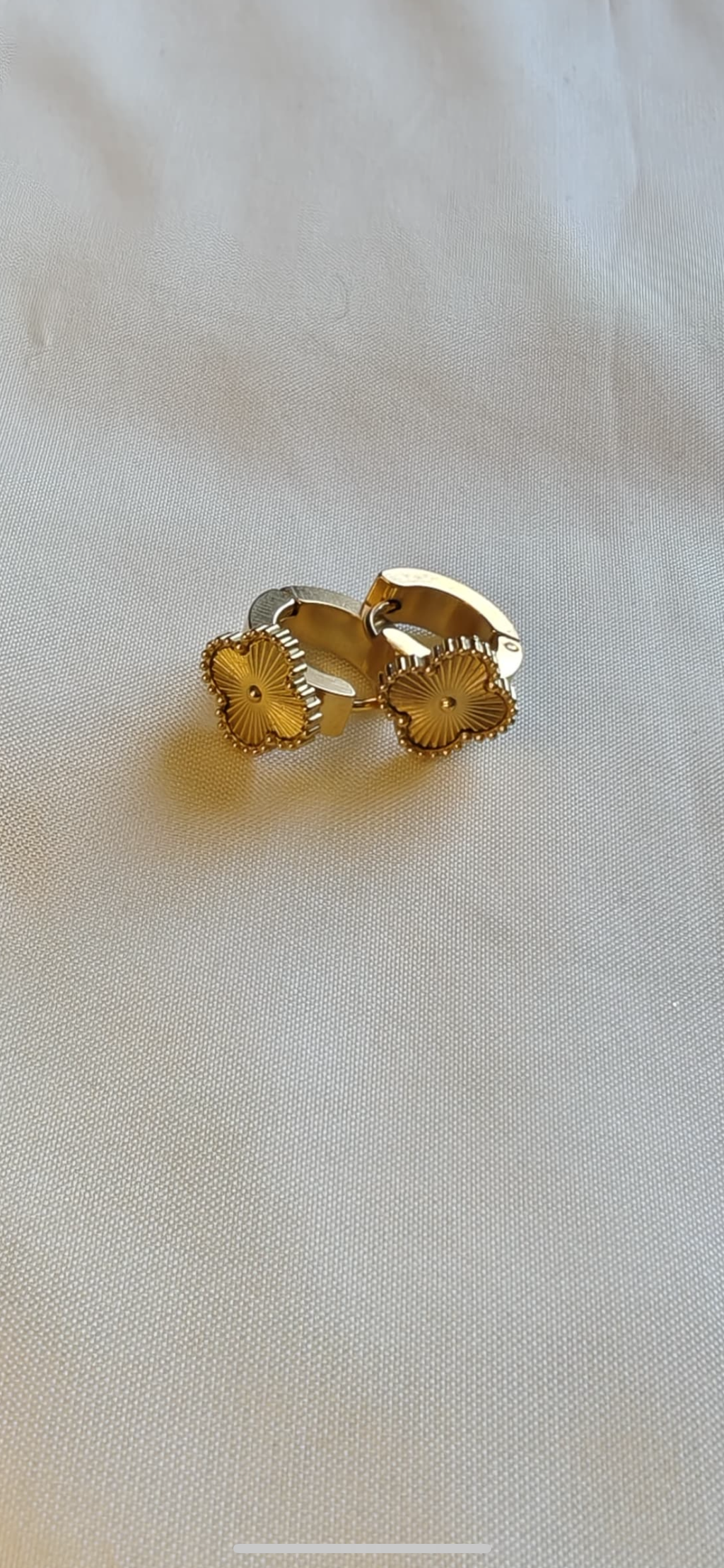 Golden Clover Hoop Earring