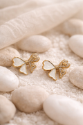 Enamel Bow Earring