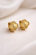Golden Clover Hoop Earring