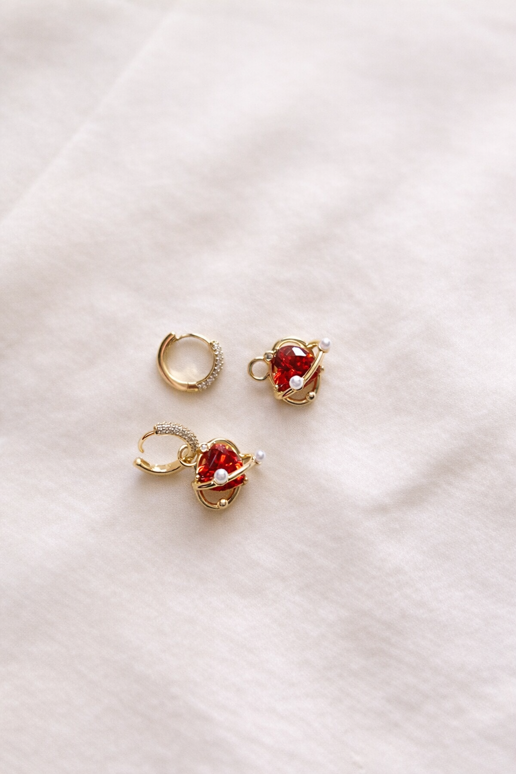 Detachble Red Earrings