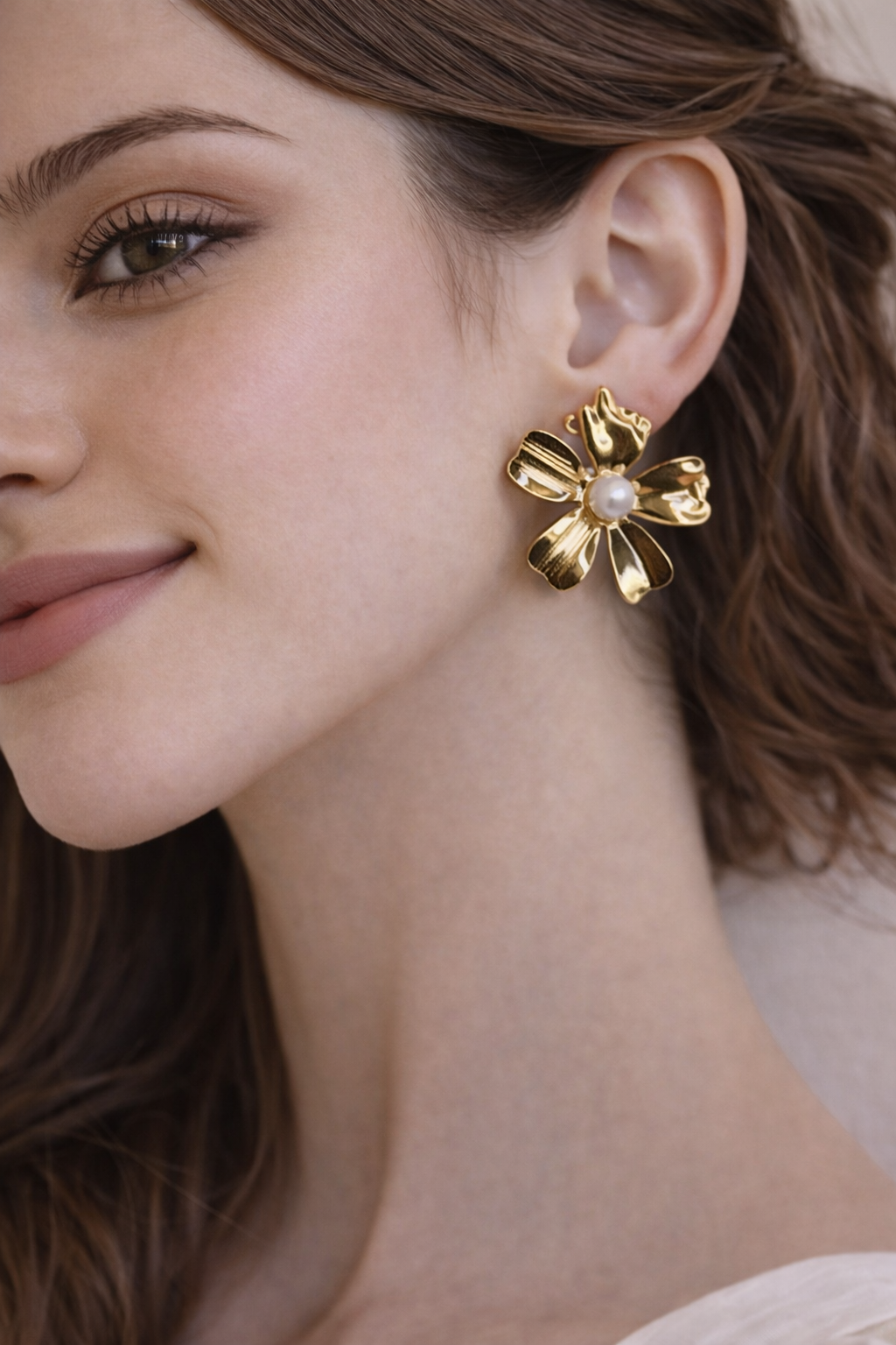 Golden Petal Studs