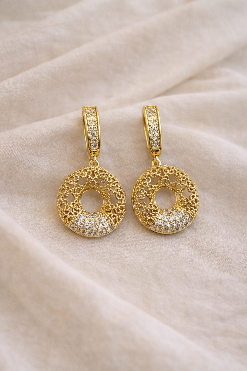 Golden Donut Earring