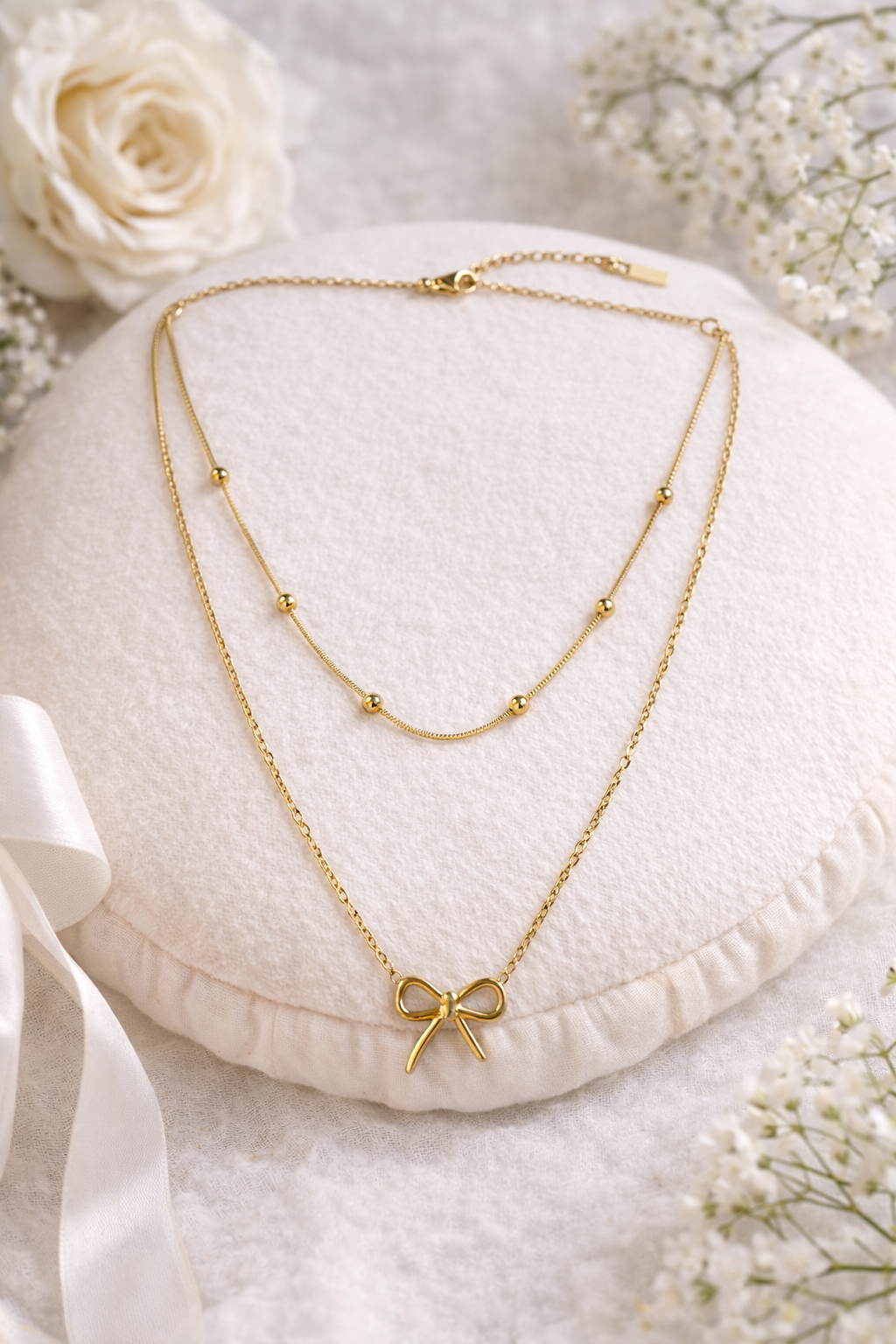 Layered Bow Necklace