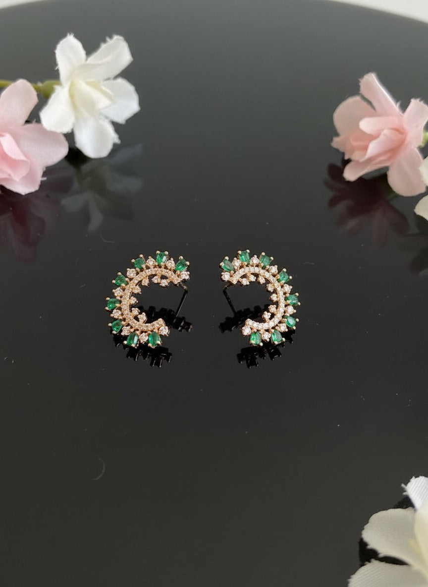 Celestial Half Moon Earring