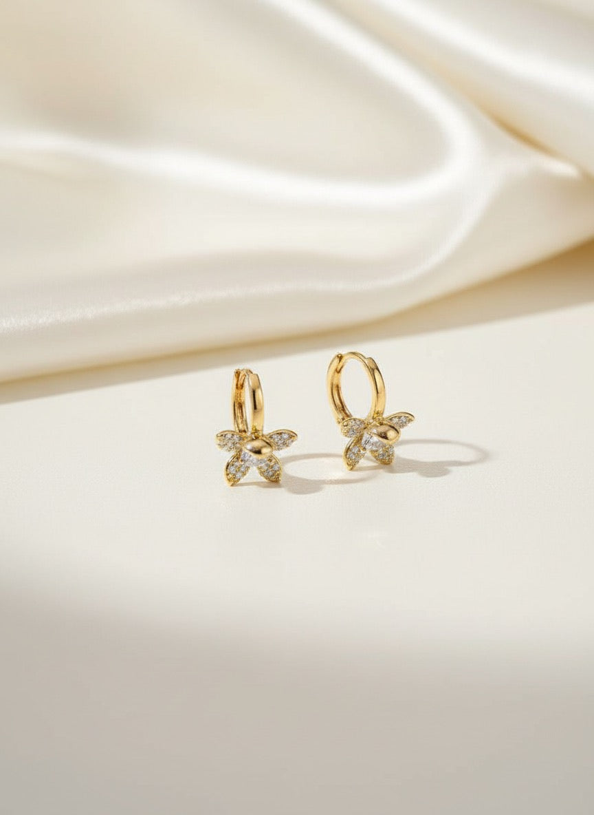 Social Butterly Hoop Earring