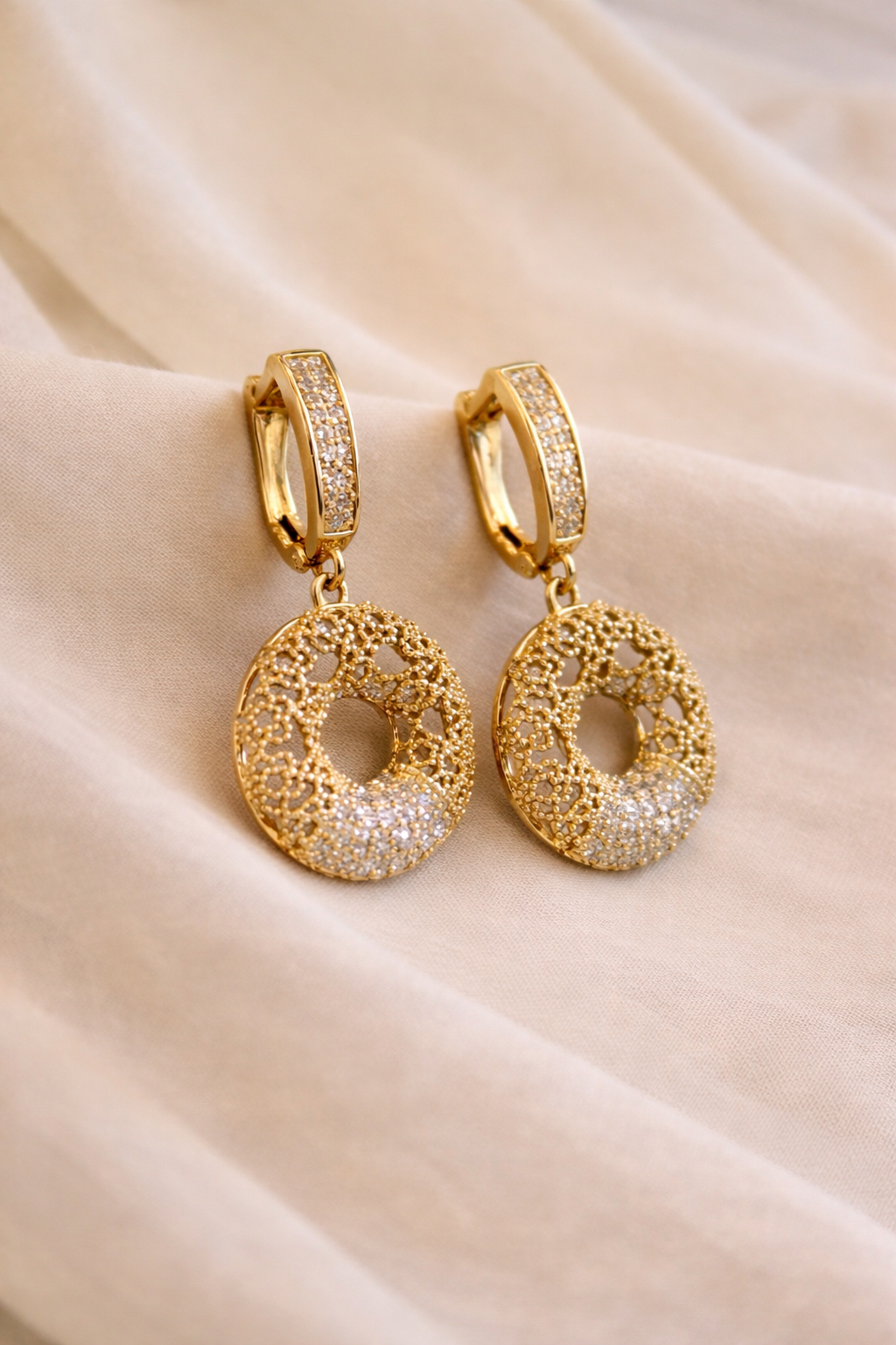 Golden Donut Earring